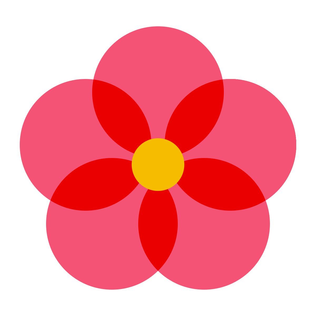 color glass style flower icon