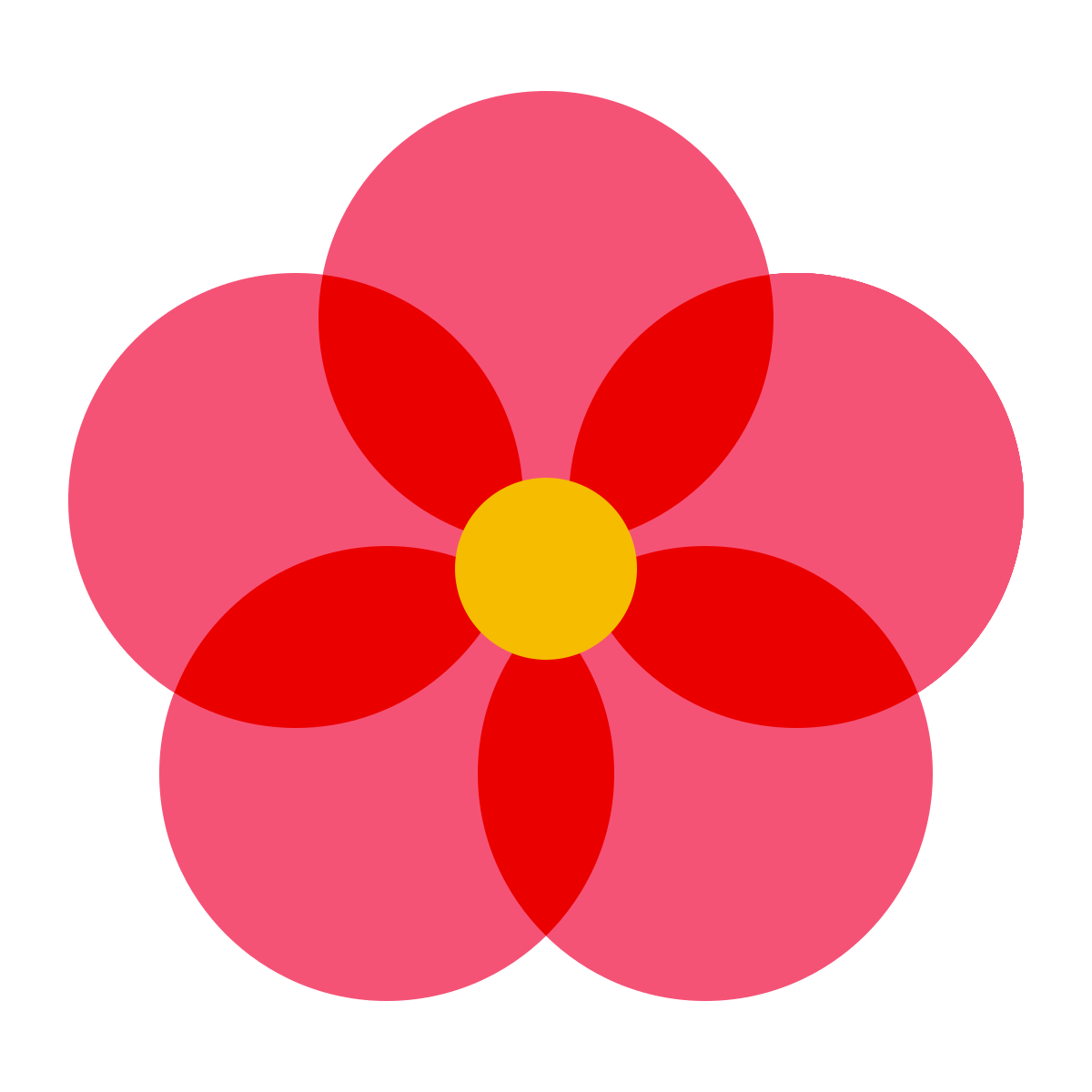 color glass style flower icon