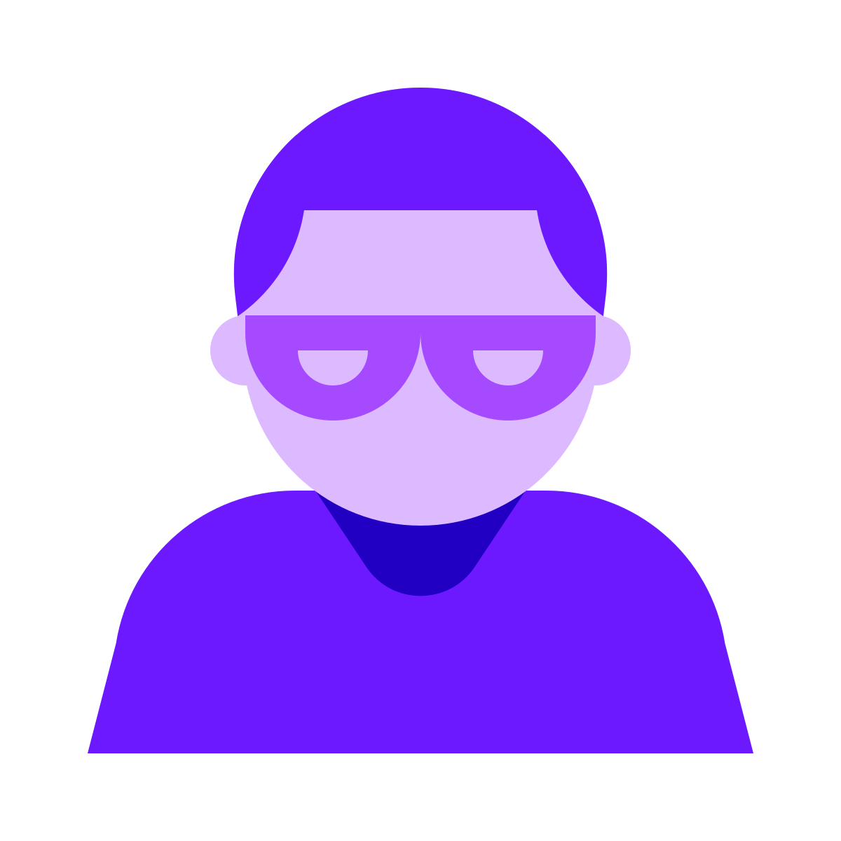 color glass style fraud icon