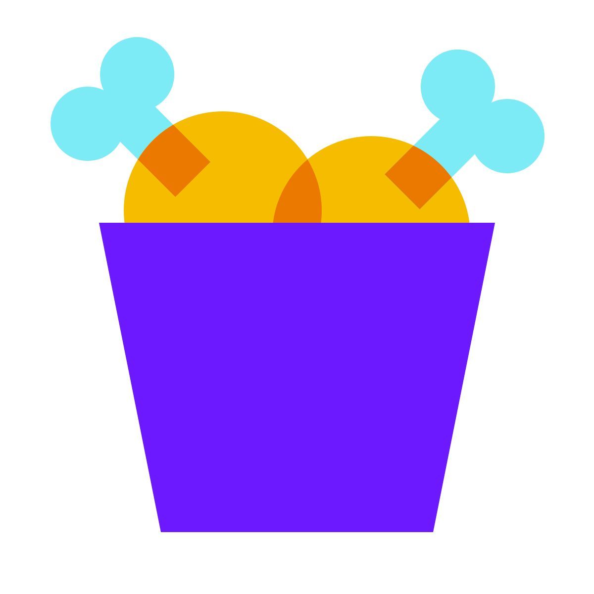 color glass style 炸鸡 icon