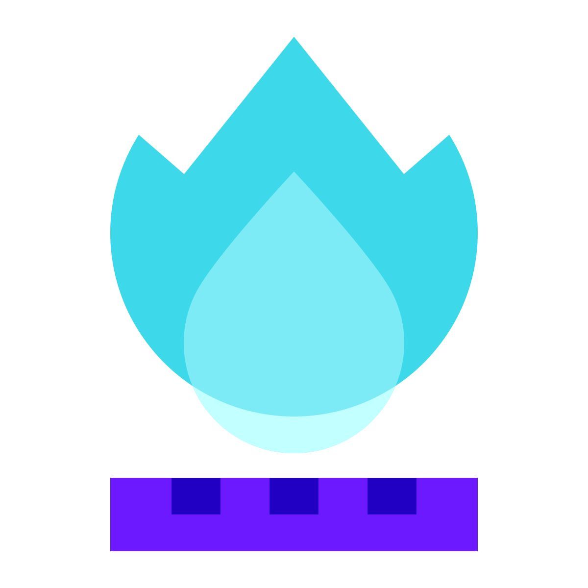 color glass style 天然气工业 icon