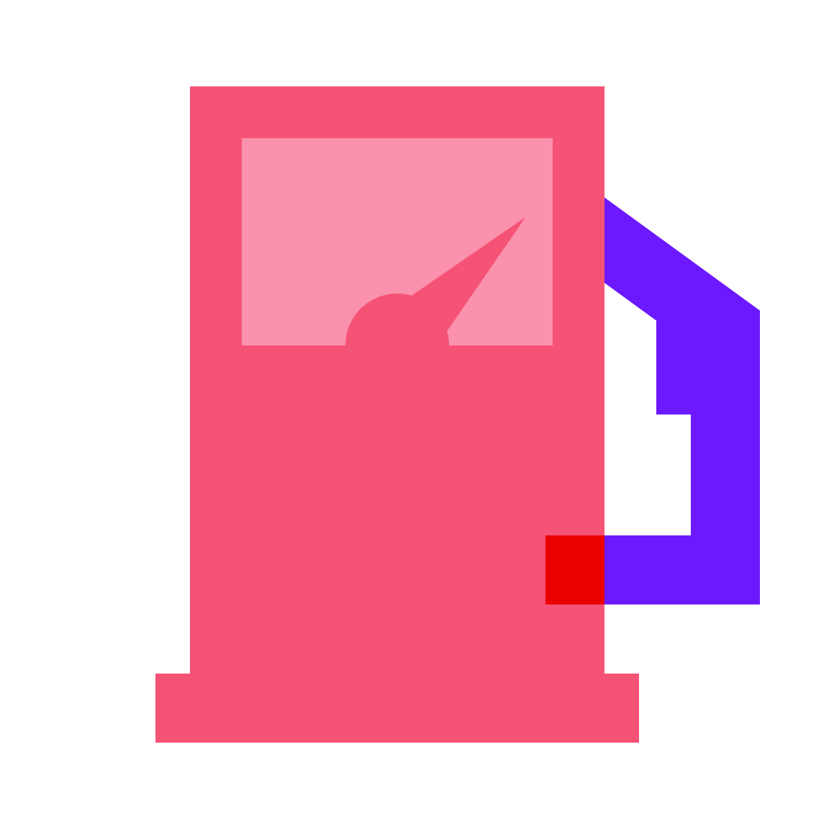 color glass style gas station icon