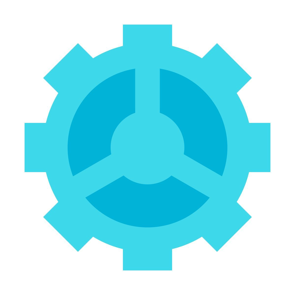 color glass style zahnrad icon