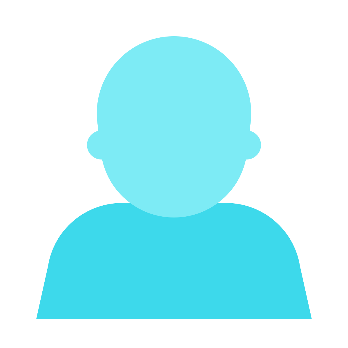 color glass style gender neutral user icon