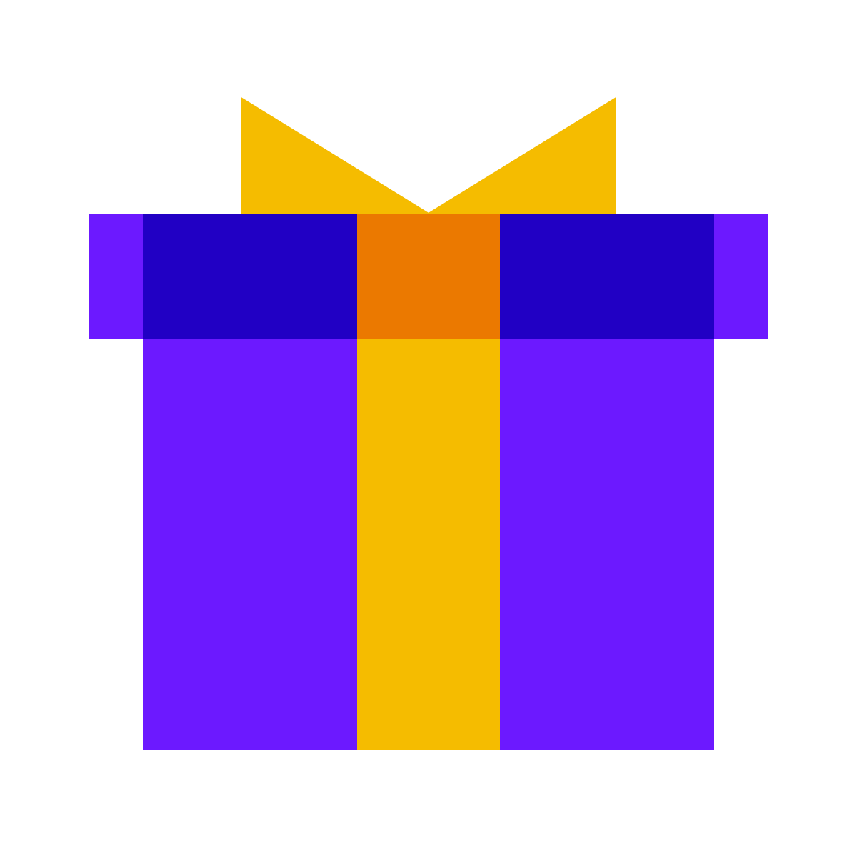 color glass style gift icon