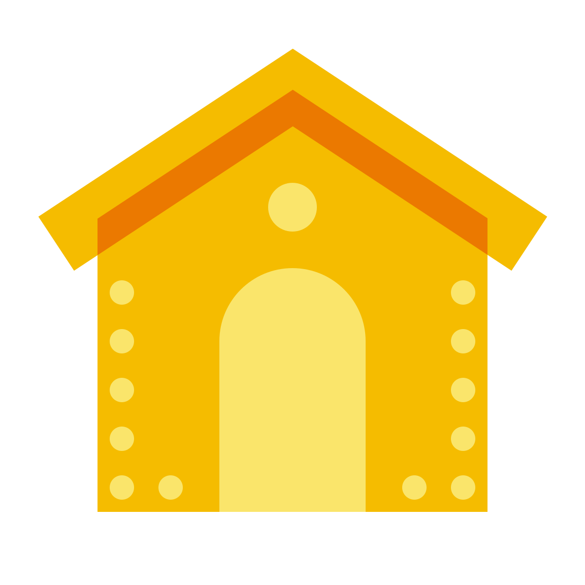 color glass style gingerbread house icon