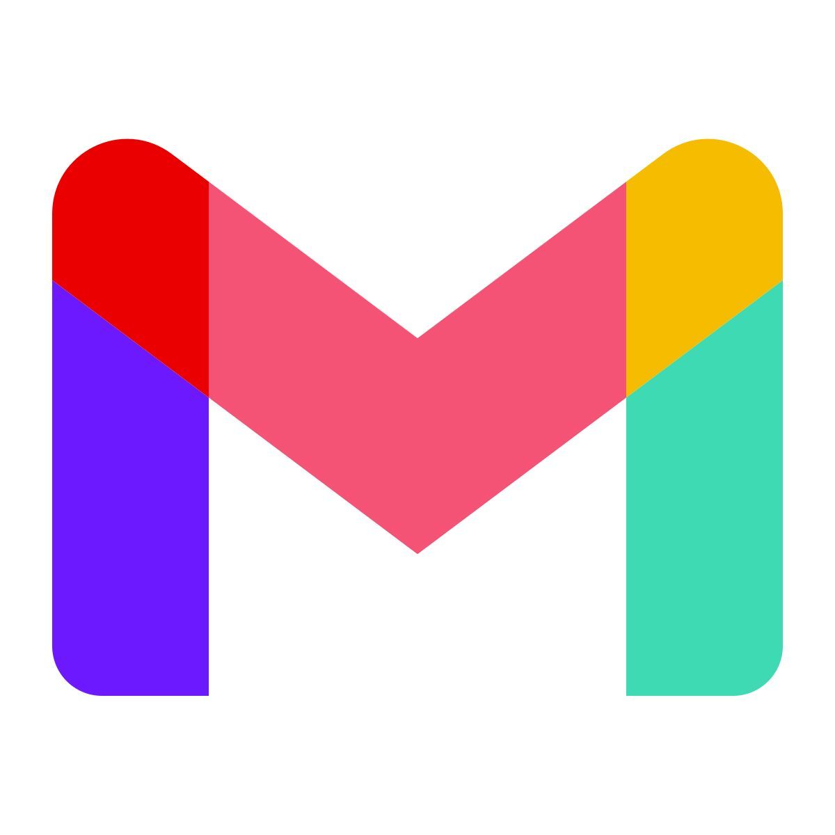 color glass style gmail logo icon