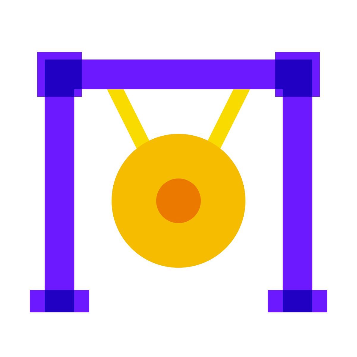 color glass style 锣 icon