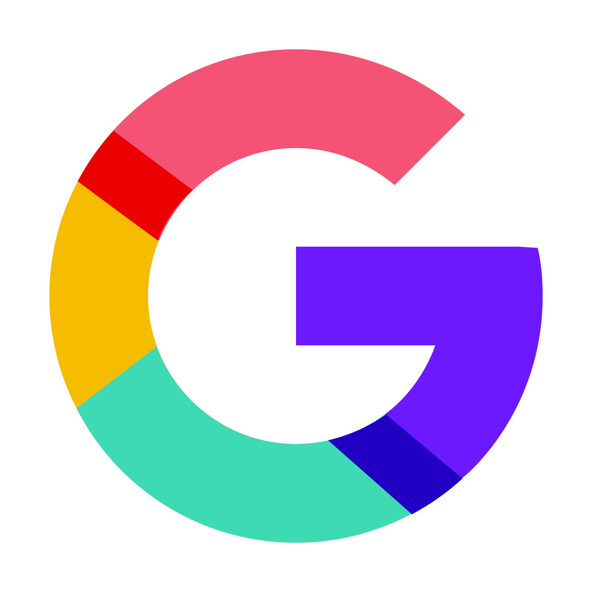 color glass style google logo icon