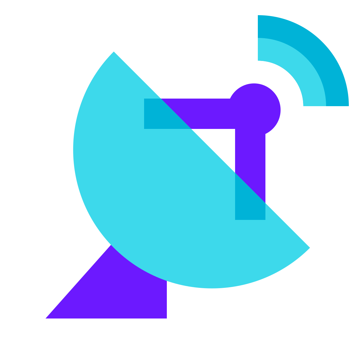 color glass style gps receiving icon