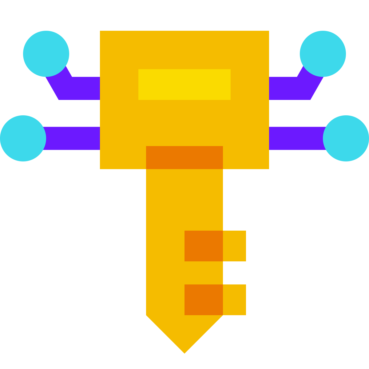 color glass style grand master key icon