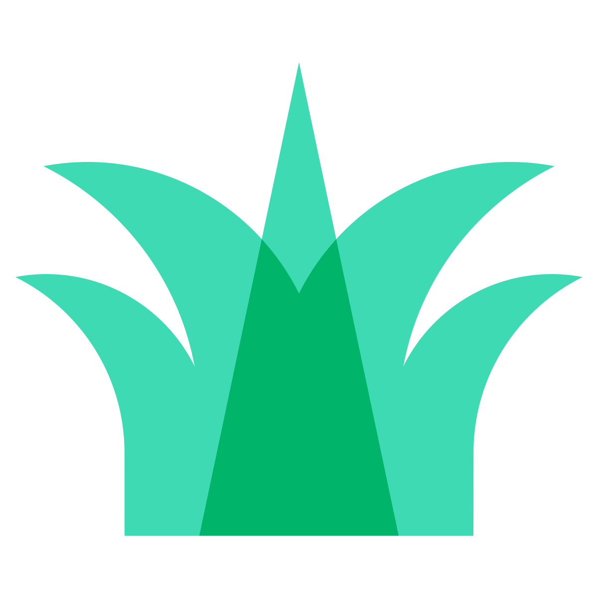 color glass style grass icon