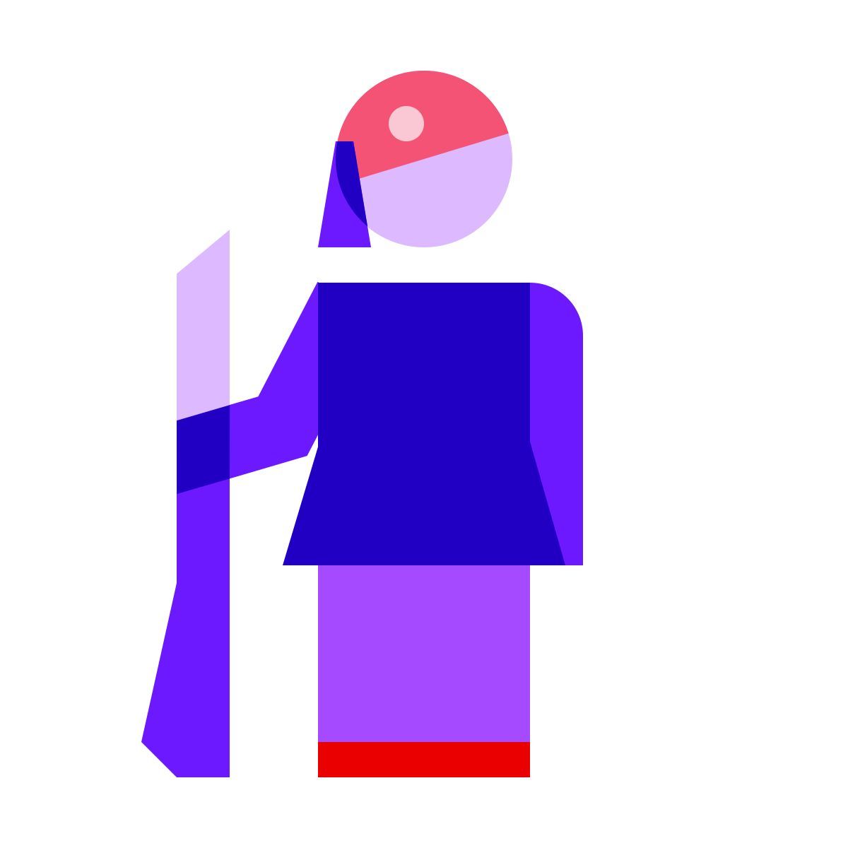 color glass style garde grecque icon