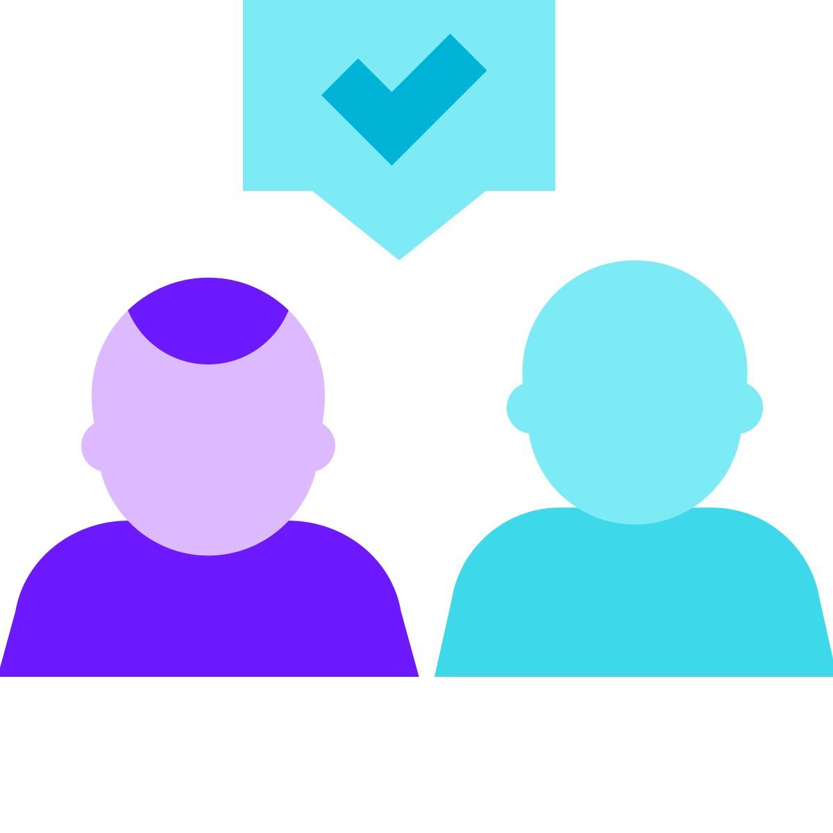 color glass style group task icon