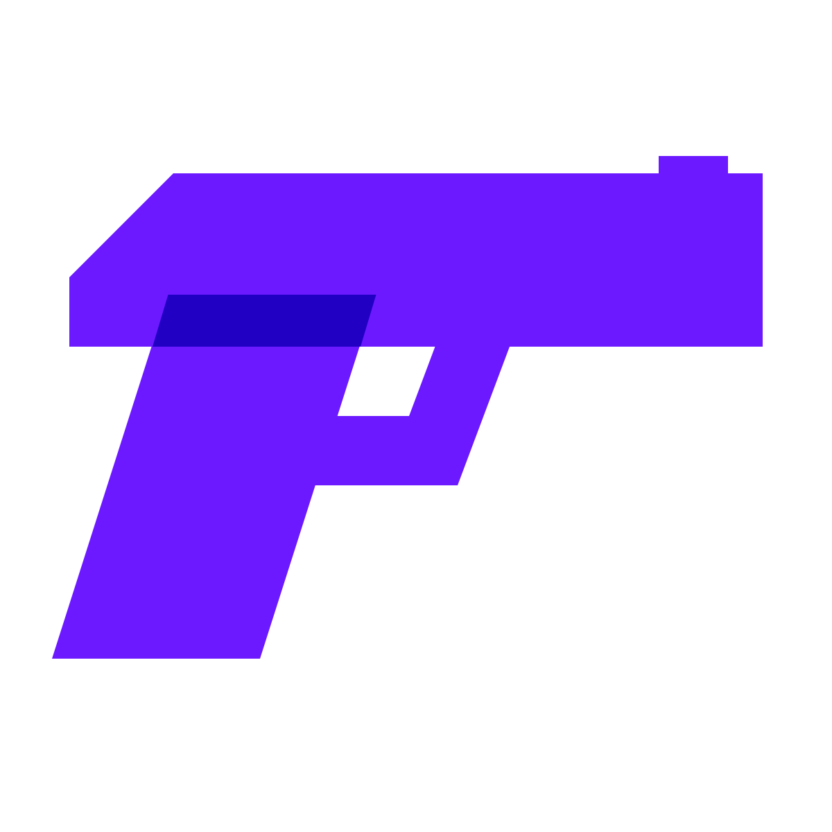 color glass style gun icon