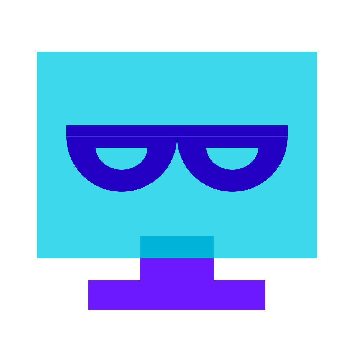 color glass style hacking icon