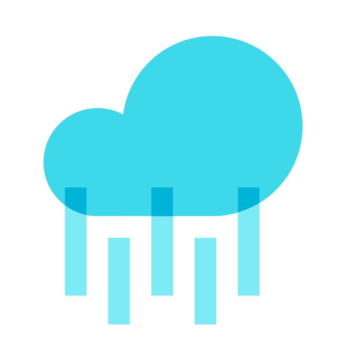 color glass style lluvia fuerte icon