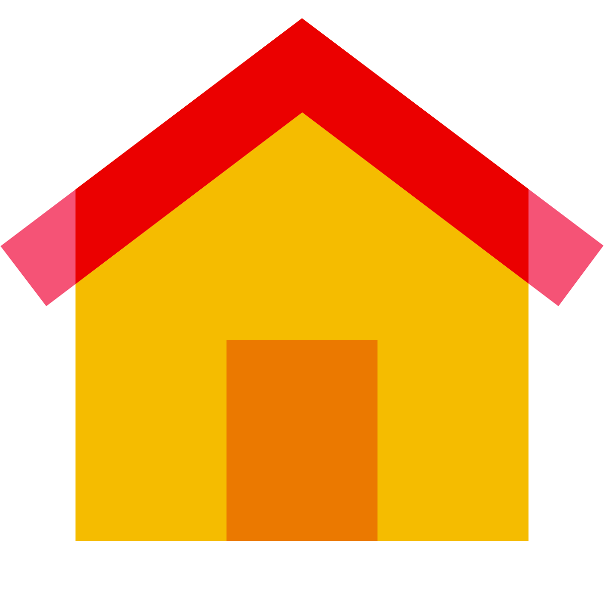 color glass style home icon