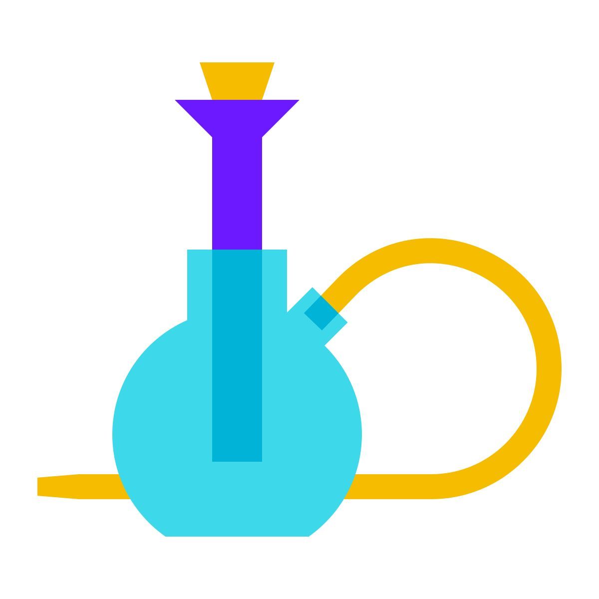 color glass style wasserpfeife icon