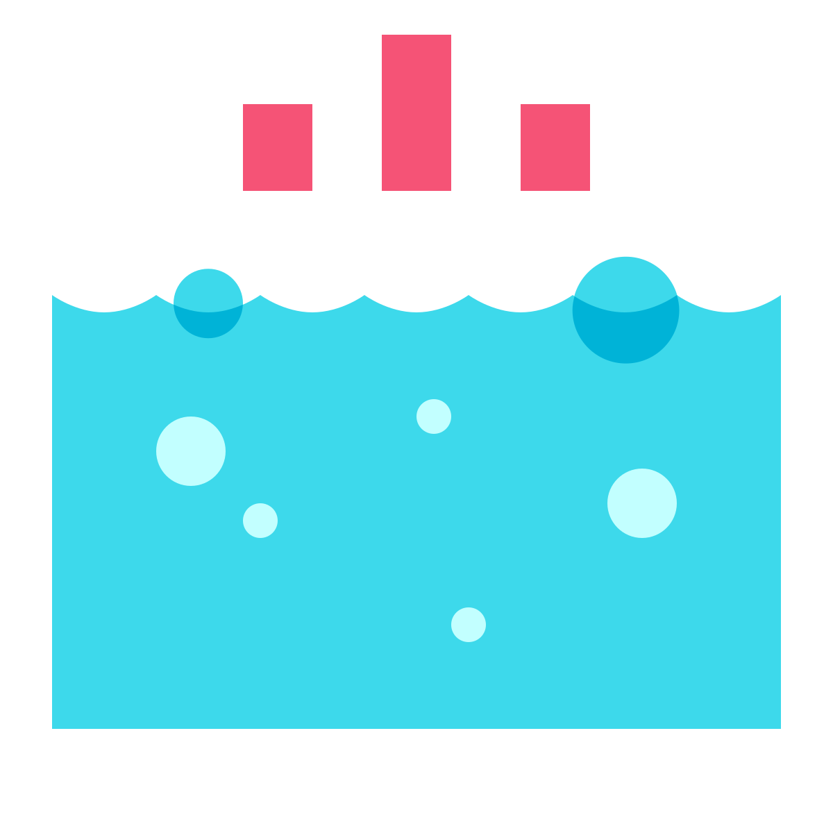 color glass style hot springs icon