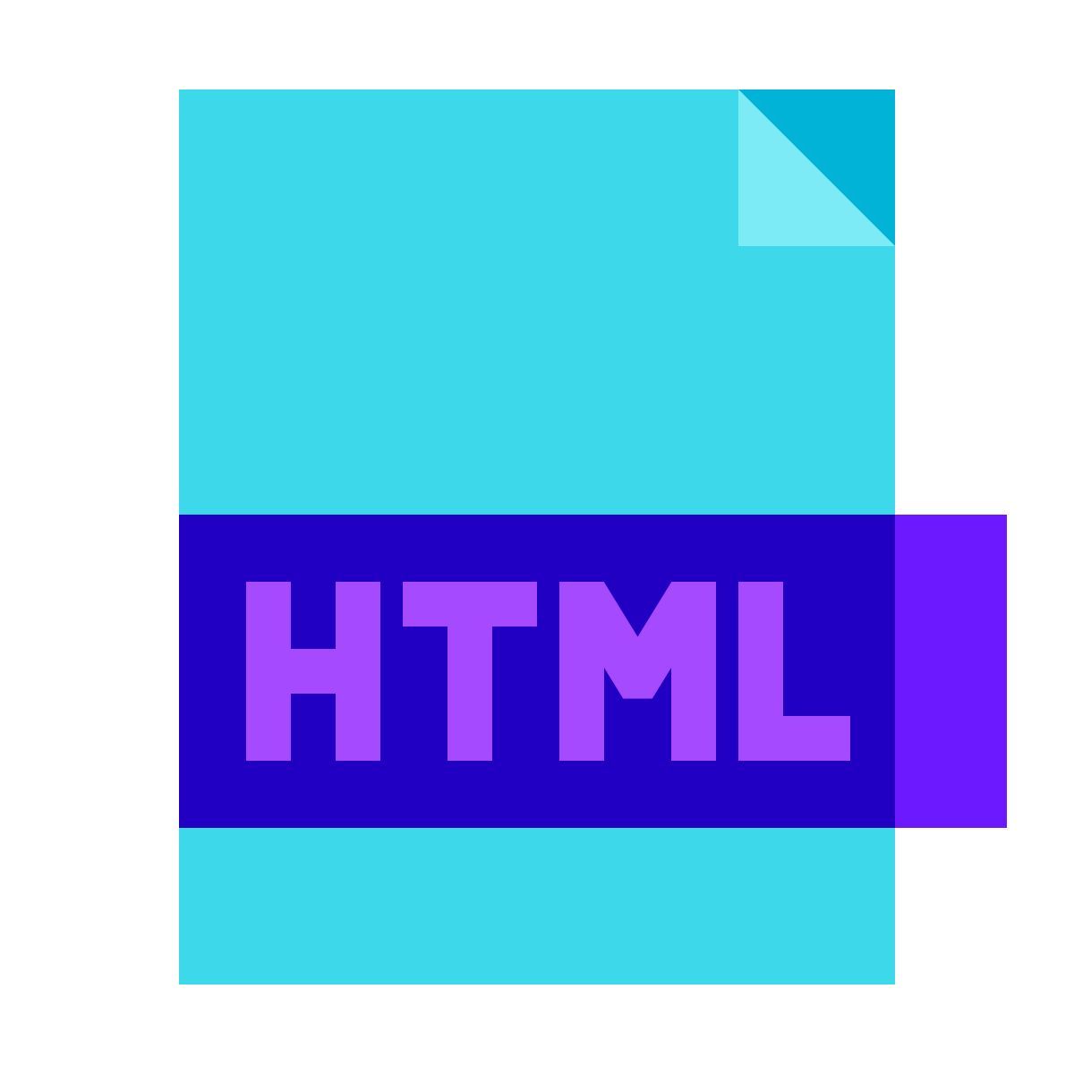 color glass style type de fichier html icon