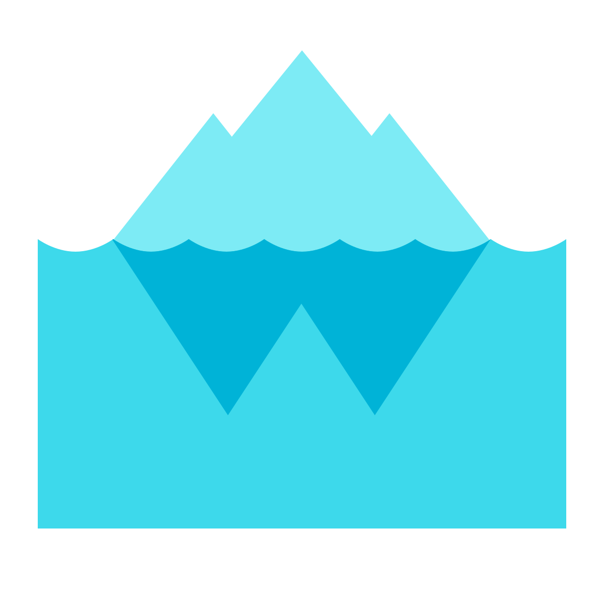 color glass style iceberg icon