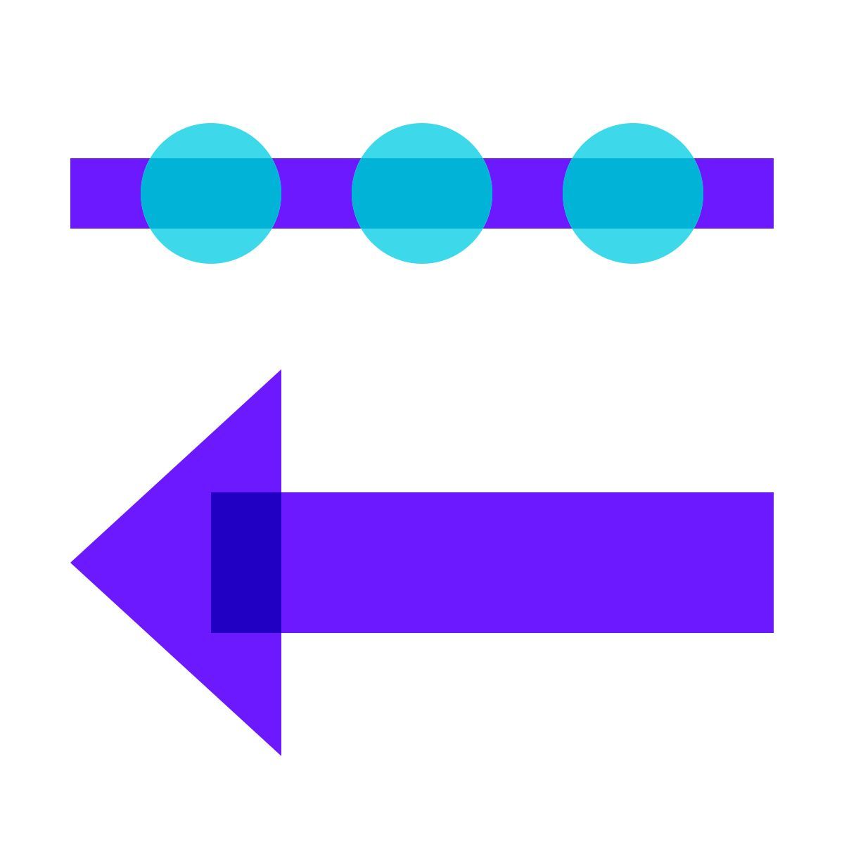 color glass style 수신 데이터 icon