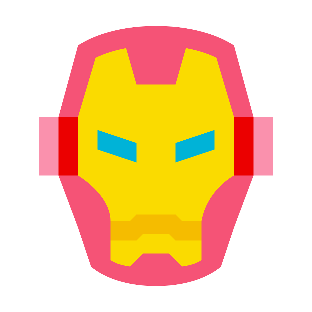 color glass style iron man icon