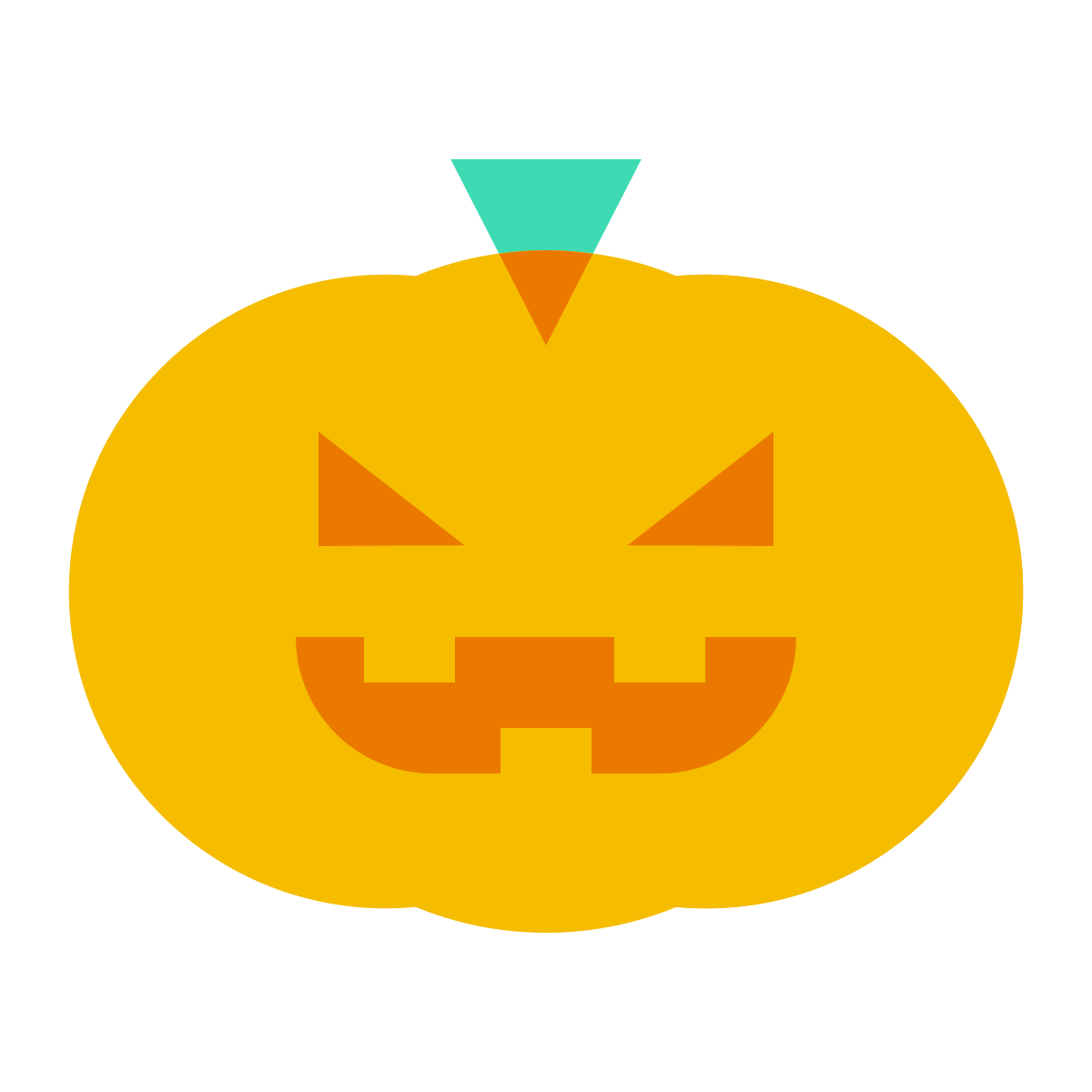 color glass style jack o lantern icon