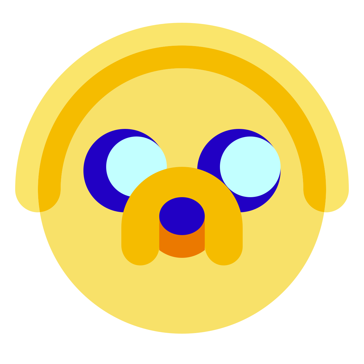 color glass style jake icon