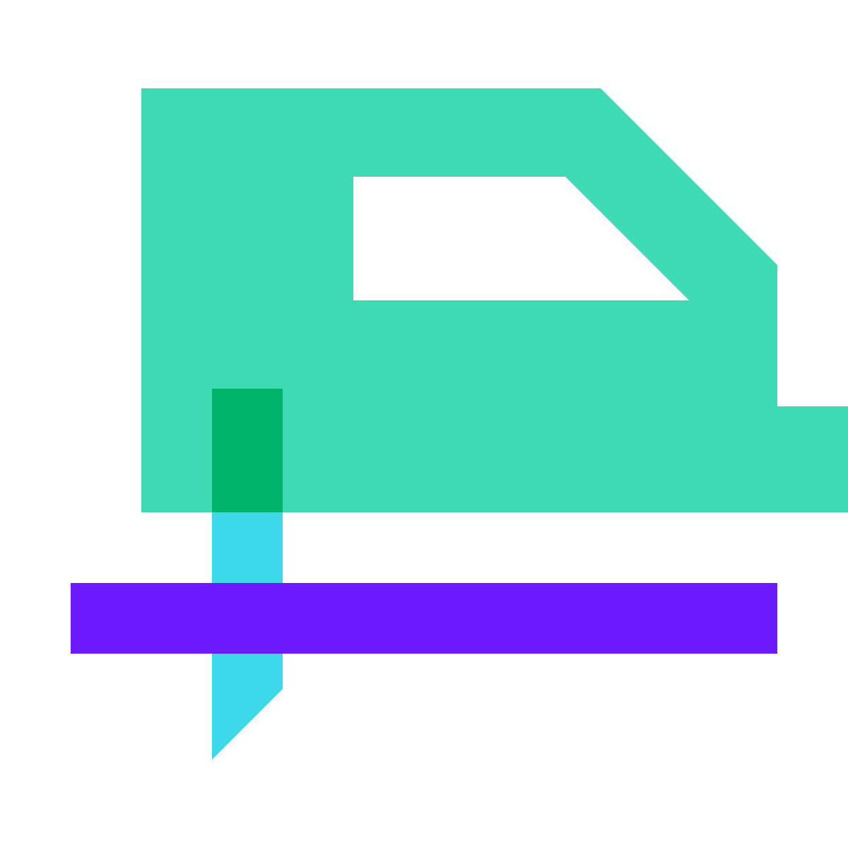 color glass style jig saw icon