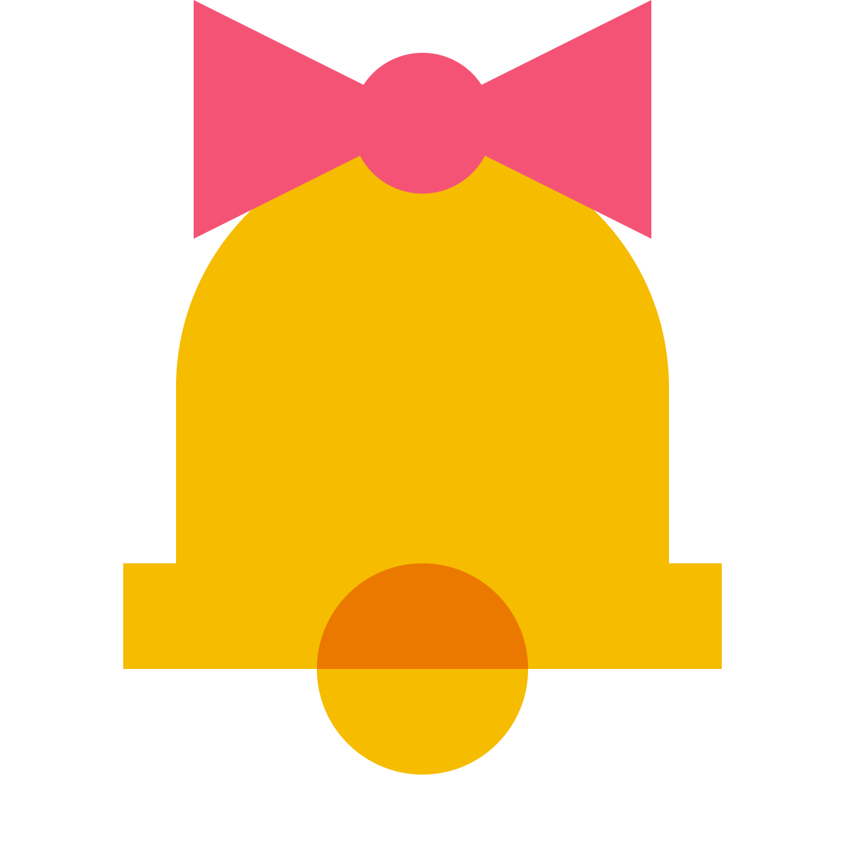 color glass style jingle bell icon