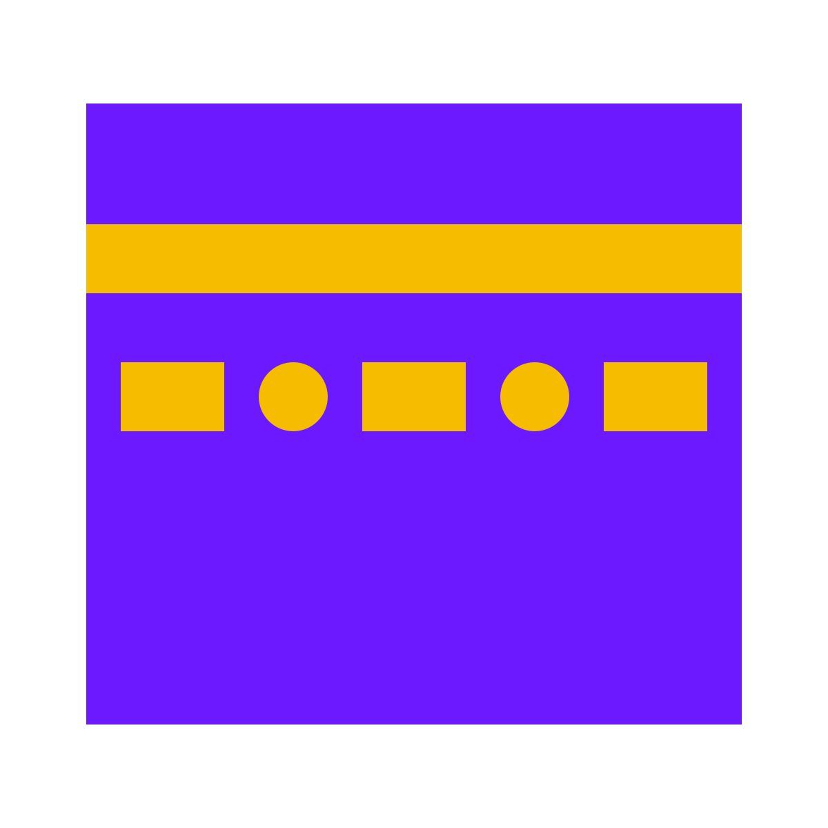 color glass style kaaba icon