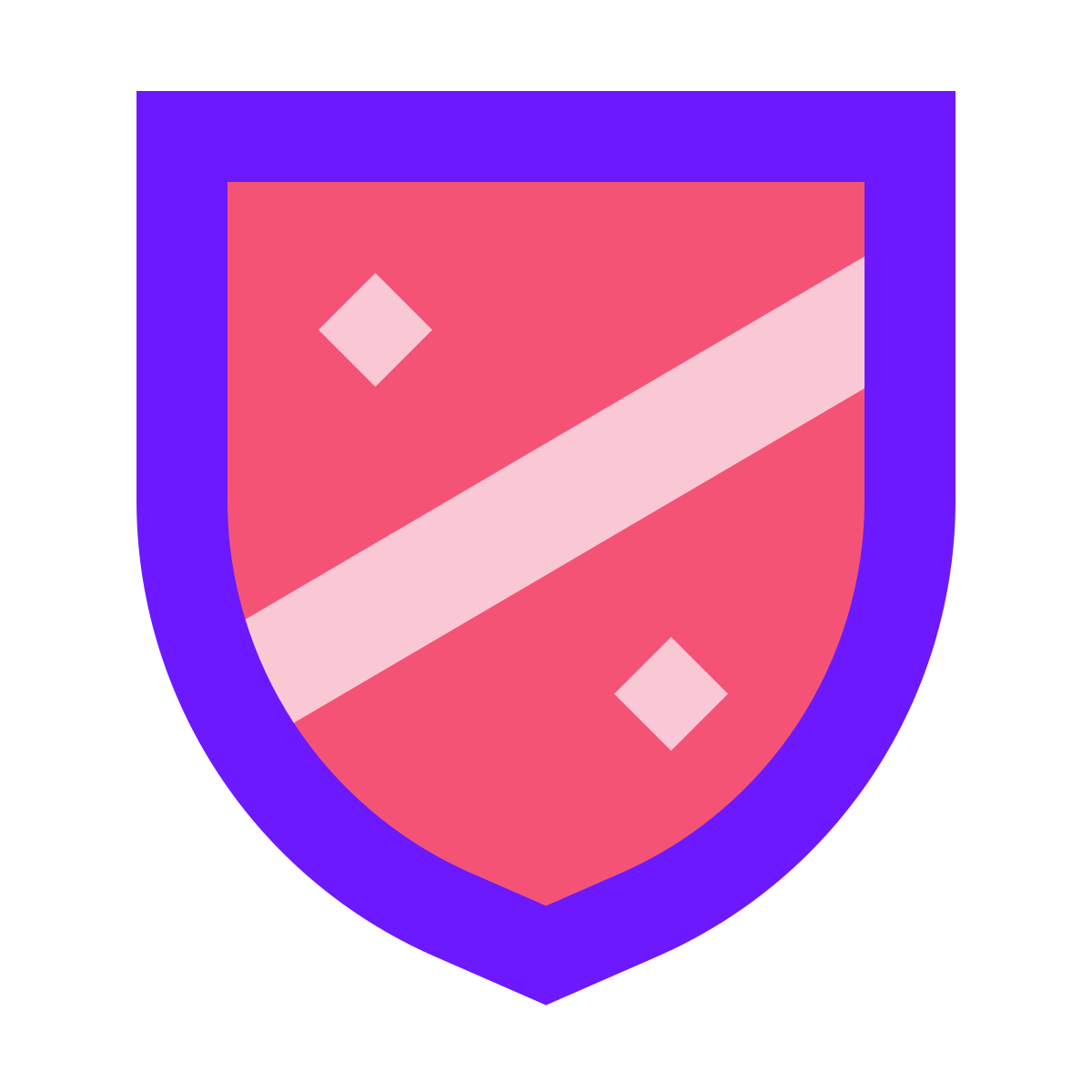 color glass style knight shield icon