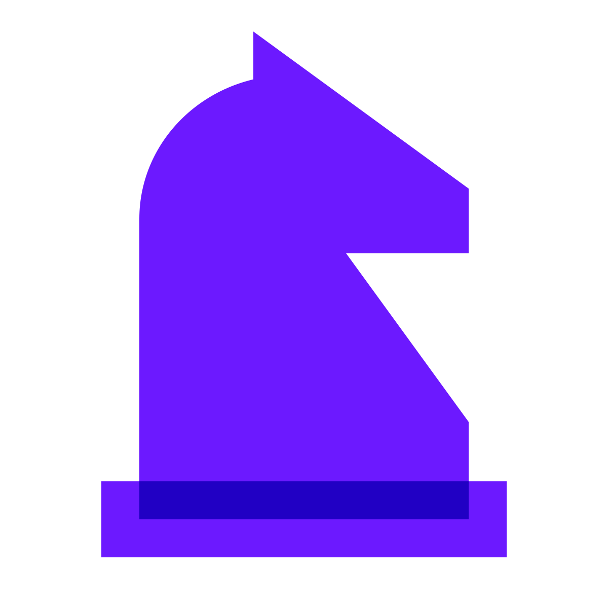 color glass style knight icon