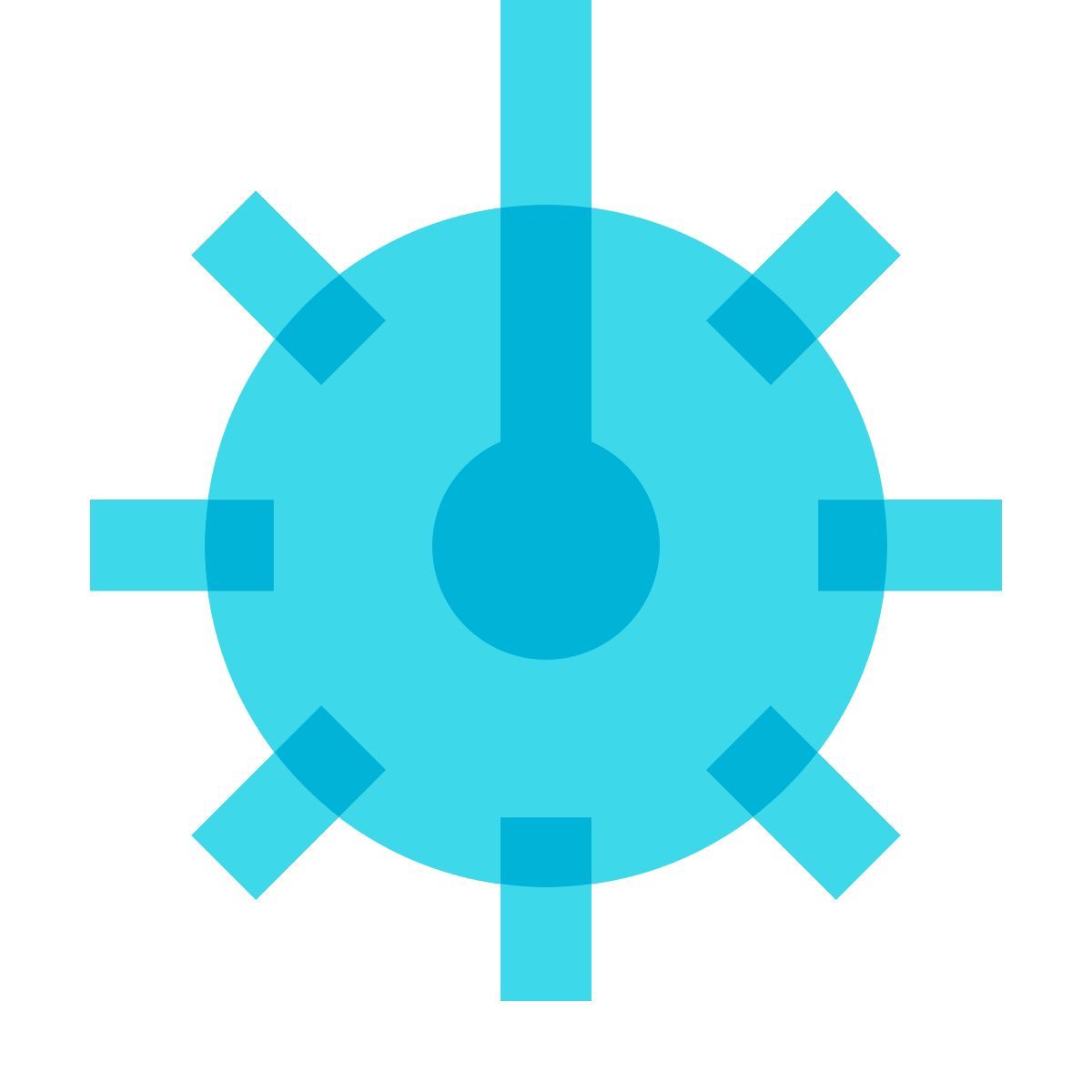 color glass style rayo láser icon