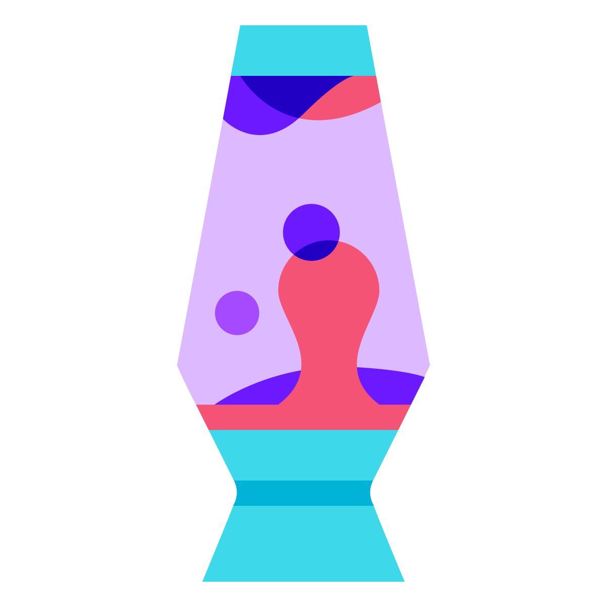 color glass style lampe à lave icon