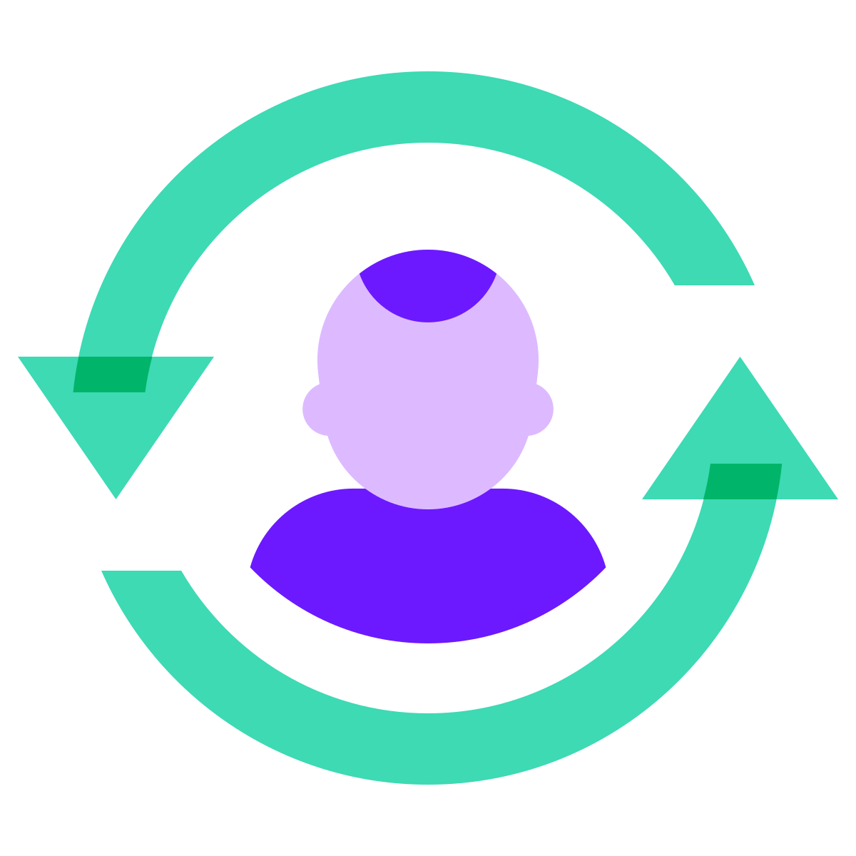 color glass style lifecycle icon