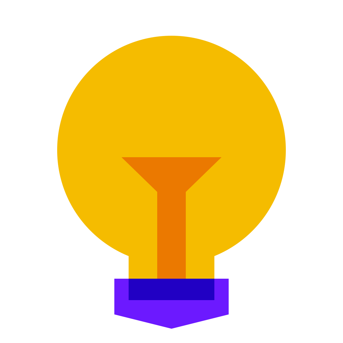 color glass style light on  v2 icon