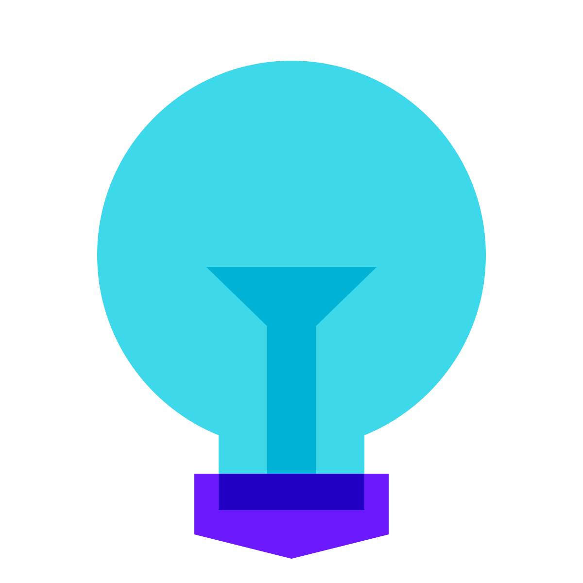 color glass style light on  v3 icon