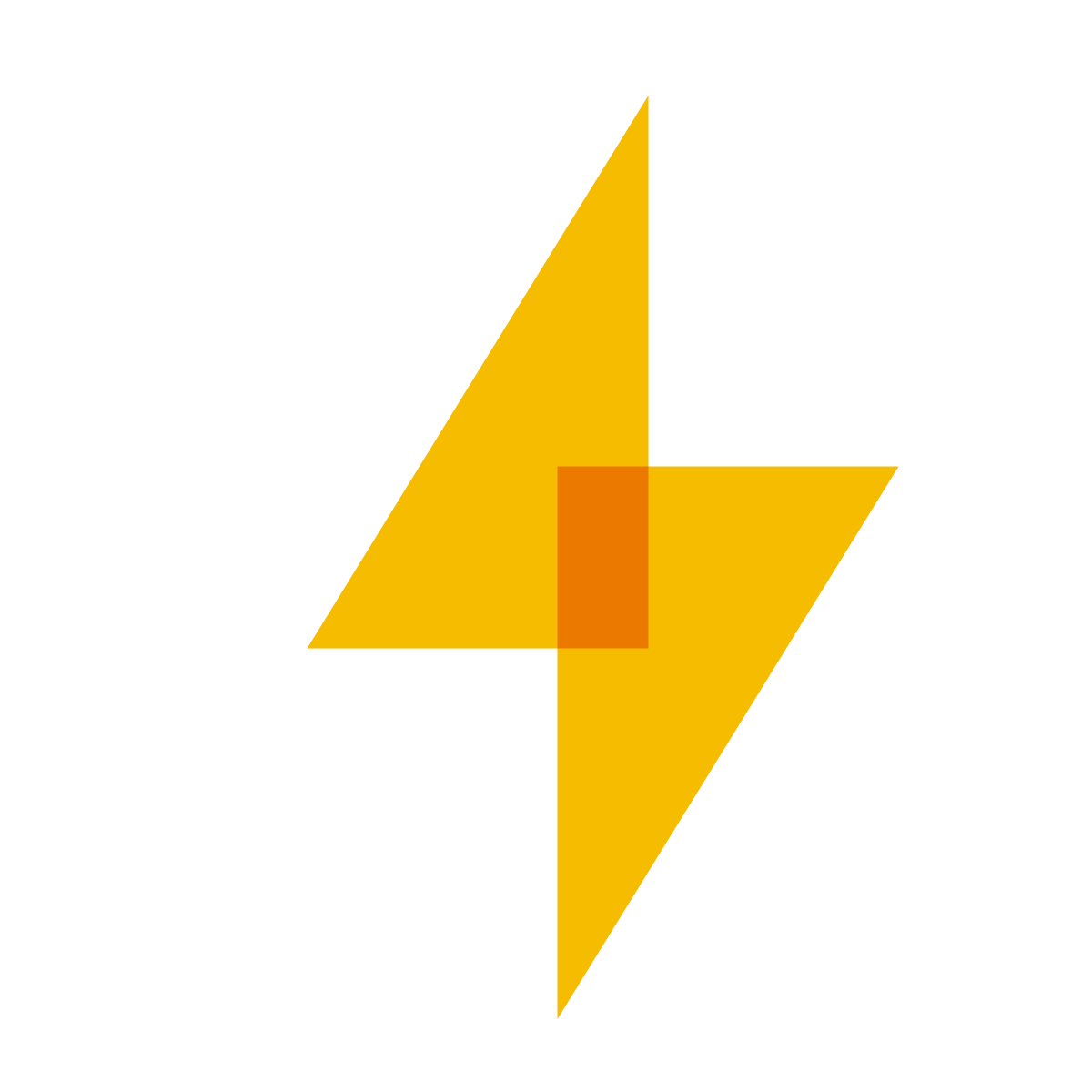 color glass style lightning bolt  v2 icon