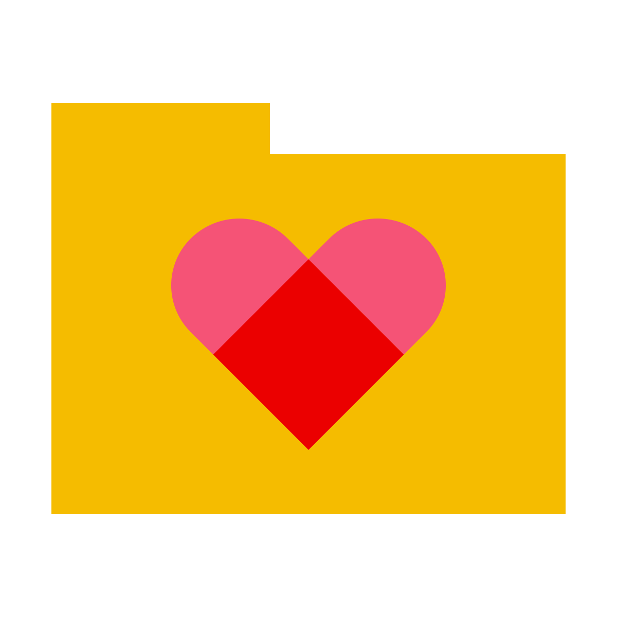 color glass style likes folder icon