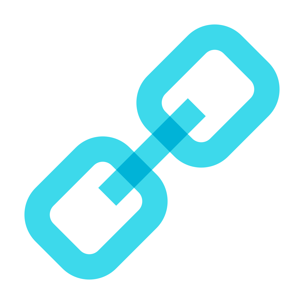 color glass style link icon