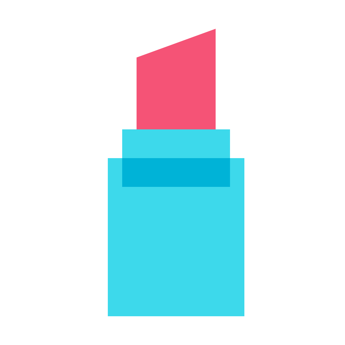 color glass style lipstick icon