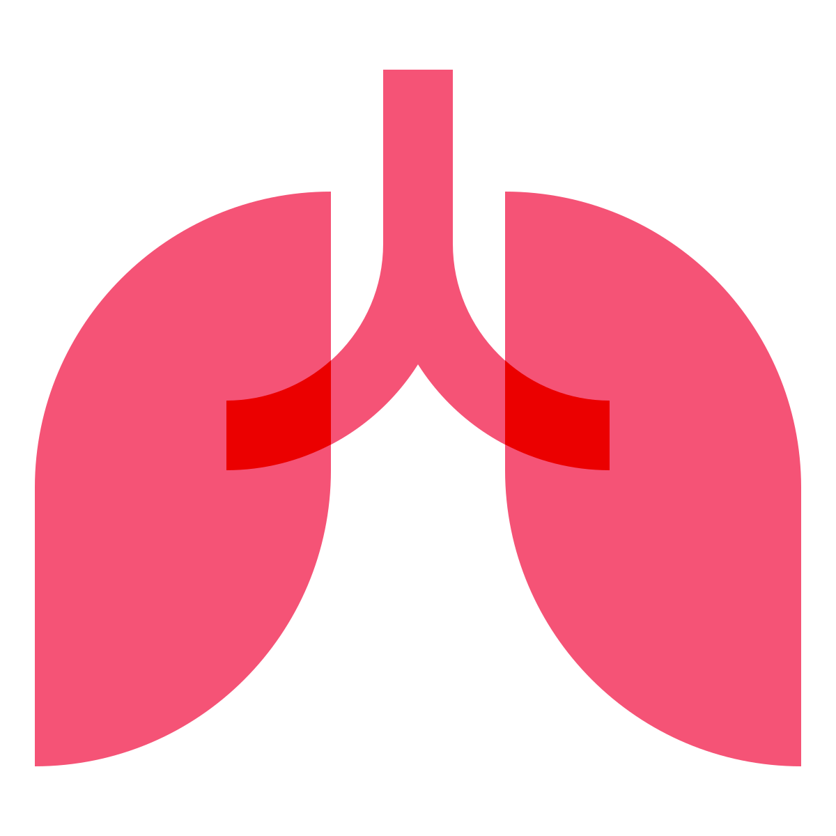 color glass style lungs icon