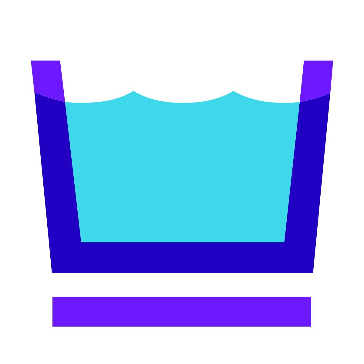 color glass style 기계 세탁 icon