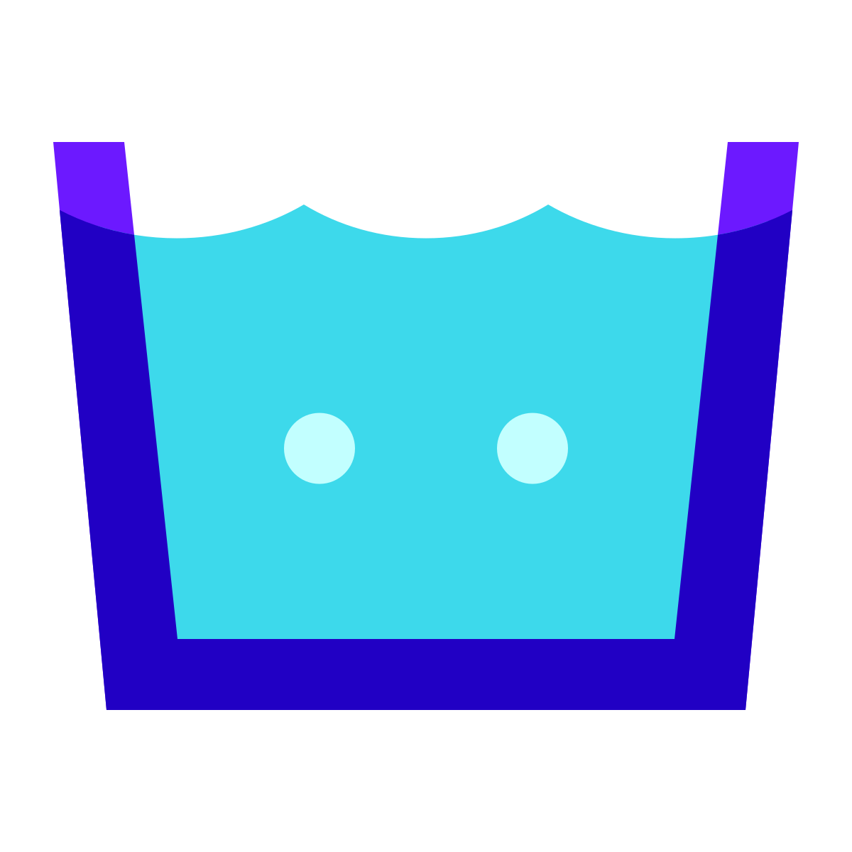 color glass style machine wash warm icon