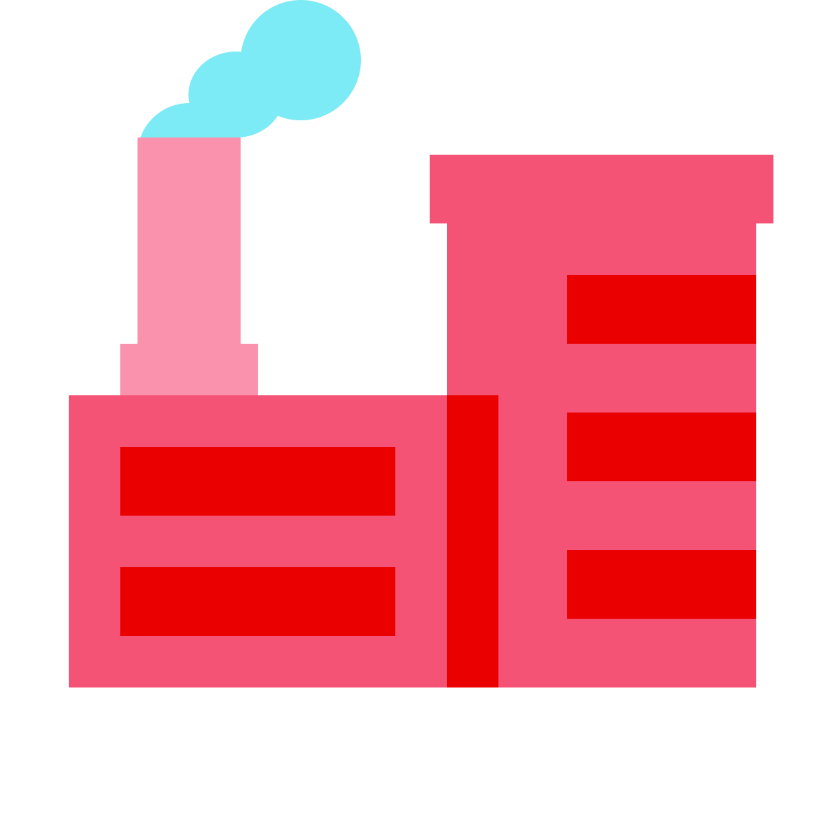 color glass style manufacturing icon