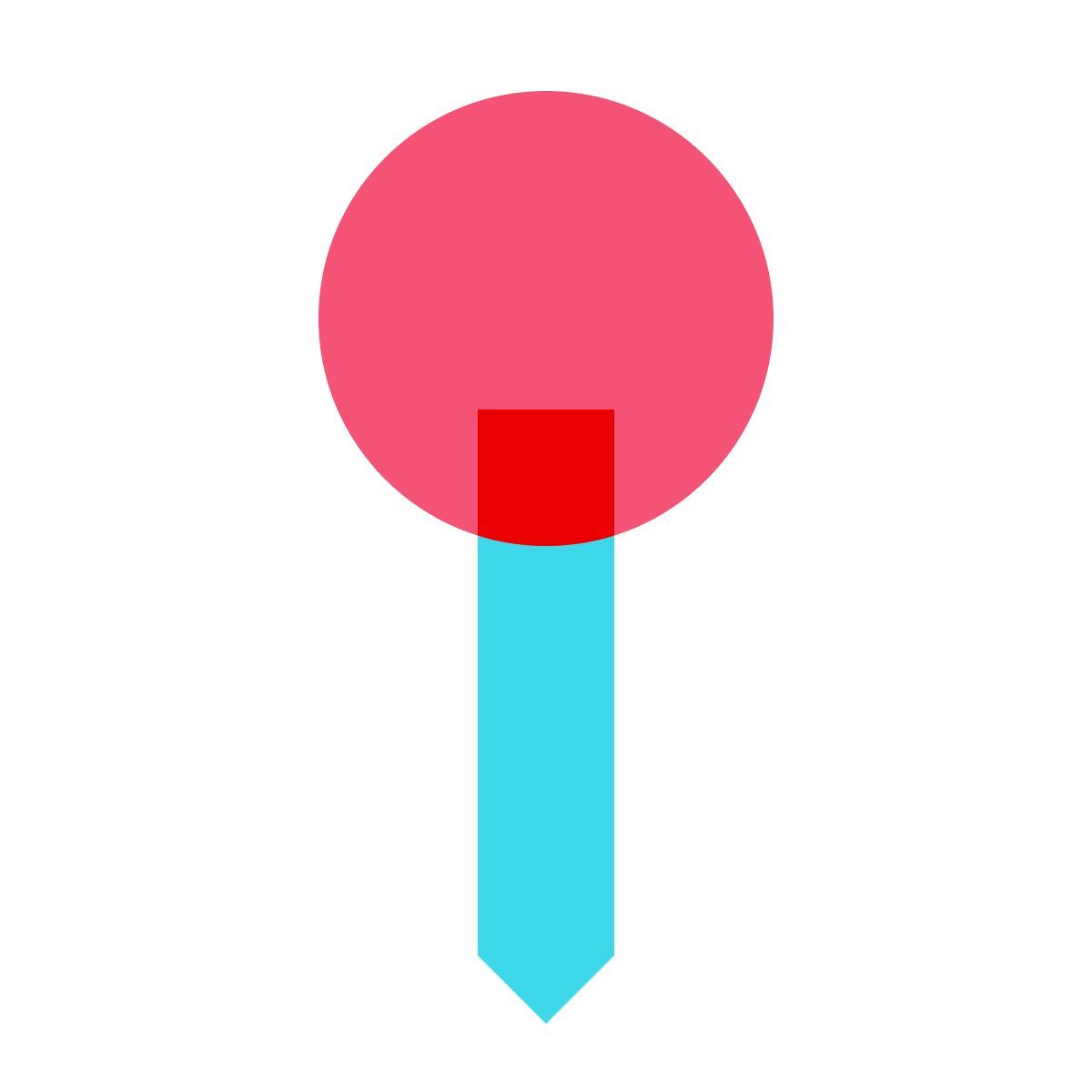 color glass style map pin icon