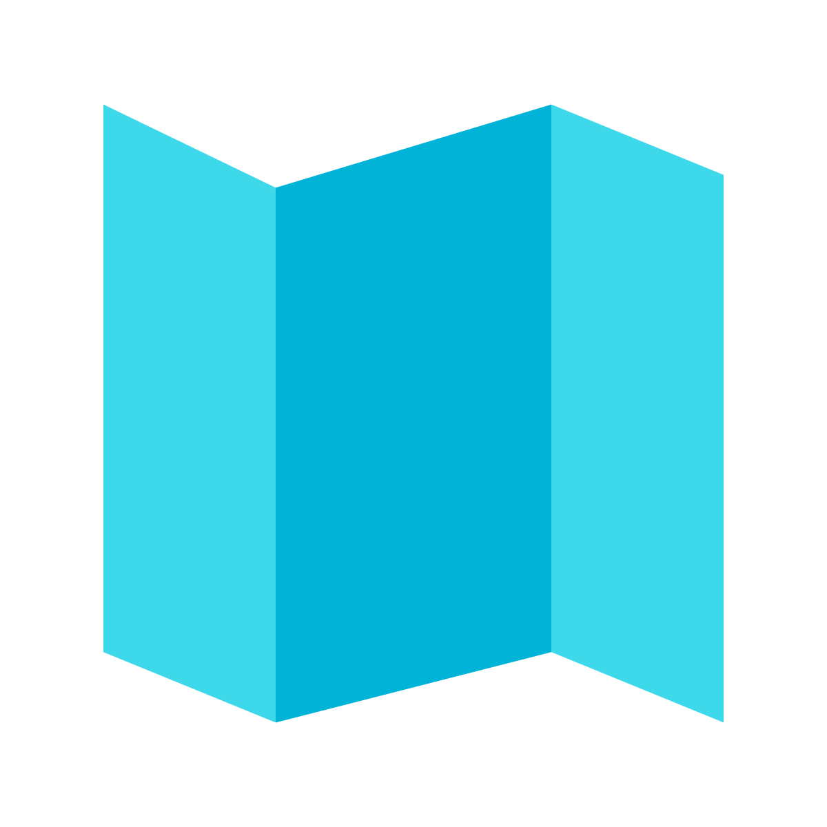 color glass style map icon